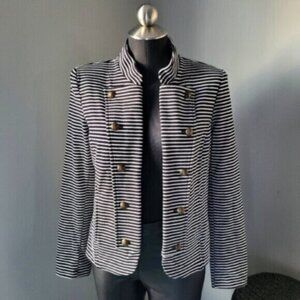 Tommy Hilfiger Blue Stripe Nautical Blazer Jacket Sz Small